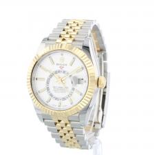 Gents Rolex Sky Dweller 326933 18ct Yellow Gold Stainless Steel case with Silver dial