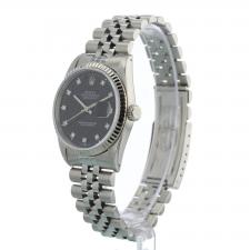 Gents Rolex Datejust 16234 Steel case with Black Diamond dial