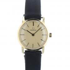 Ladies Omega Dress 9 CT case with Gilt dial