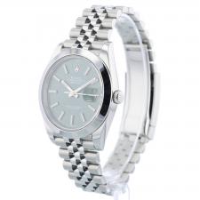 Gents Rolex Datejust 41 126300 Stainless Steel case with Mint Green dial