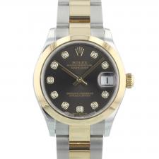 Ladies Rolex DateJust 31 278243 18ct Yellow Gold   Stainless Steel case with Dark Grey Diamond dial