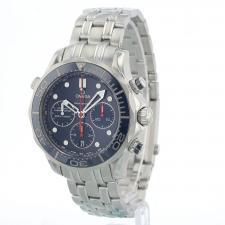 Gents Omega Seamaster Chrono 44 21230445003001 Steel case with Blue dial