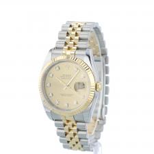 Gents Rolex Datejust 116233 18ct Yellow Gold Stainless Steel case with Champagne Diamond Set dial