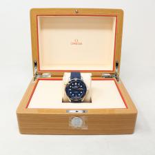 Gents Omega Seamaster 210.22.42.20.03.001 18ct Yellow Gold   Stainless Steel case with Blue Wave dial