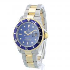 Gents Rolex Submariner Date 16613 18ct Yellow Gold Stainless Steel case with Blue dial