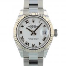 Ladies Rolex DateJust 28 279174 Steel case with White dial
