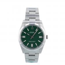 Gents Rolex Oyster Perpetual 41 124300 Steel case with Green dial
