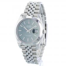 Gents Rolex Datejust 41 126300 Stainless Steel case with Mint Green dial