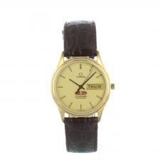 Gents Omega Seamaster Gold Plated Stainless Steel case with Gilt dial