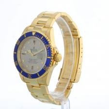 Gents Rolex Submariner Date 16618 18ct Yellow Gold case with Aftermarket Serti dial