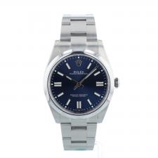 Gents Rolex Oyster Perpetual 41 124300 Stainless Steel case with Blue dial