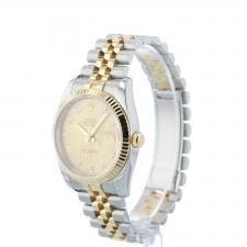 Gents Rolex Datejust 116233 18ct Yellow Gold Stainless Steel case with Champagne Diamond Set dial