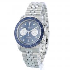 Gents Tudor Black Bay Chrono 79360B Steel case with Blue dial