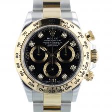 Gents Rolex Daytona 116503 18ct Yellow Gold Stainless Steel case with Black Diamond dial