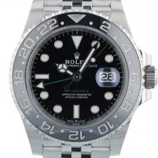 Gents Rolex GMT Master II 126710GRNR Stainless Steel case with Black dial