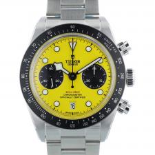 Gents Tudor Black Bay Chrono 39 79310N Steel case with Yellow dial