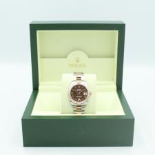 Ladies Rolex DateJust 31 178341 18ct Rose Gold   Stainless Steel case with Chocolate Diamond Set dial