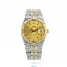 Gents Rolex Oysterquartz Datejust 17013 18ct Yellow Gold   Stainless Steel case with Gilt dial