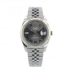 Gents Rolex Datejust 41 126334 Steel case with Wimbledon dial