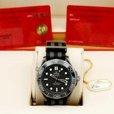 Gents Omega Seamaster 21092442001002 Steel Black Ceramic case with Black Wave dial