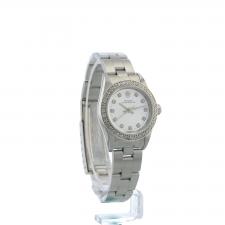 Ladies Rolex Oyster Perpetual 76030 Steel case with Silver Diamond Set dial