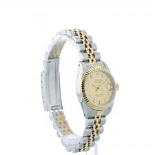 Ladies Rolex DateJust 69173 18ct Yellow Gold Stainless Steel case with Gilt Diamond dial