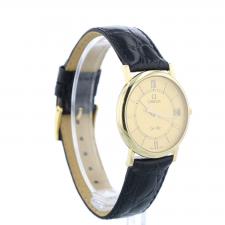 Gents Omega DeVille 7320.14.12 9 CT case with Gilt dial