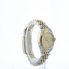 Ladies Rolex DateJust 69173 18ct Yellow Gold Stainless Steel case with Champagne Diamond Set dial