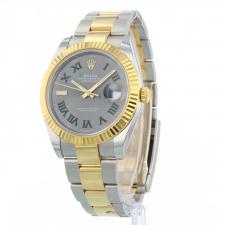Gents Rolex Datejust 41 126333 18ct Yellow Gold   Oystersteel case with Wimbledon dial