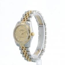 Ladies Rolex DateJust 31 178273 18ct Yellow Gold Stainless Steel case with Gilt Diamond dial