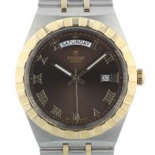Gents Tudor Tudor Royal 28603 Gold Plated   Stainless Steel case with Chocolate dial