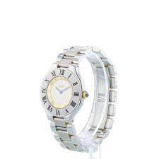 Ladies Cartier Must 21 1330 Gold Plated Stainless Steel case with Silver dial