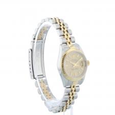 Ladies Rolex Datejust 79173 18ct Yellow Gold   Stainless Steel case with Gilt Tapestry dial