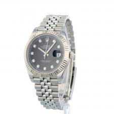 Gents Rolex Datejust 41 126334 Steel case with Black Diamond dial