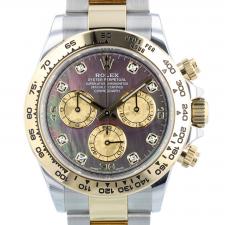 Gents Rolex Daytona 116503 18ct Yellow Gold   Stainless Steel case with Black MOP Diamond Set dial