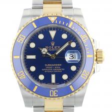 Gents Rolex Submariner Date 116613LB 18ct Yellow Gold   Stainless Steel case with Blue dial