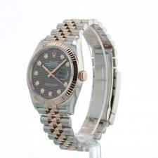 Gents Rolex Datejust 36 126231 18ct Rose Gold   Stainless Steel case with Slate Fluted Motif dial
