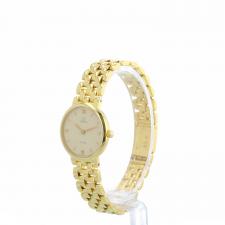 Ladies Omega DeVille 71606300 18 CT case with Gilt dial