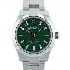 Ladies Rolex Oyster Perpetual 31 277200 Steel case with Green dial