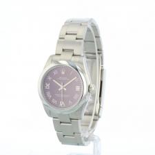 Ladies Rolex Oyster Perpetual 31 177200 Steel case with Red Grape dial