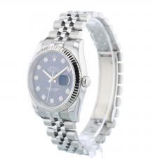 Gents Rolex Datejust 36 116234 Steel case with Blue Diamond Dial dial