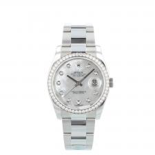 Gents Rolex DateJust 36 116244 Steel case with MOP Diamond dial