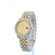 Ladies Rolex DateJust 31 178383 18ct Yellow Gold   Stainless Steel case with Gilt   Diamond dial