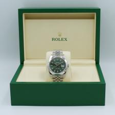Gents Rolex Datejust 41 126300 Steel case with Mint Green dial