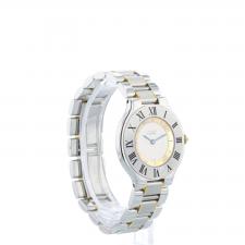 Ladies Cartier Must 21 1330 Gold Plated Stainless Steel case with Silver dial