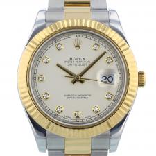 Gents Rolex Datejust II 116333 18ct Yellow Gold   Stainless Steel case with Ivory Diamond dial