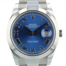 Gents Rolex Datejust 41 126300 Steel case with Blue dial