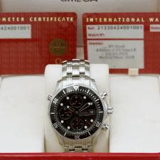 Gents Omega Seamaster 213.30.42.40.01.001 Stainless Steel case with Black Wave dial