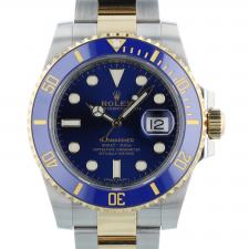 Gents Rolex Submariner Date 116613LB 18ct Yellow Gold   Stainless Steel case with Blue dial