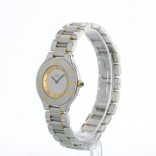 Ladies Cartier Must 21 1330 18ct Yellow Gold   Stainless Steel case with Silver dial